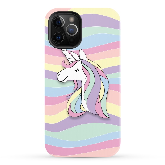 iPhone 12 Pro StrongFit Cute Rainbow Unicorn by Martina