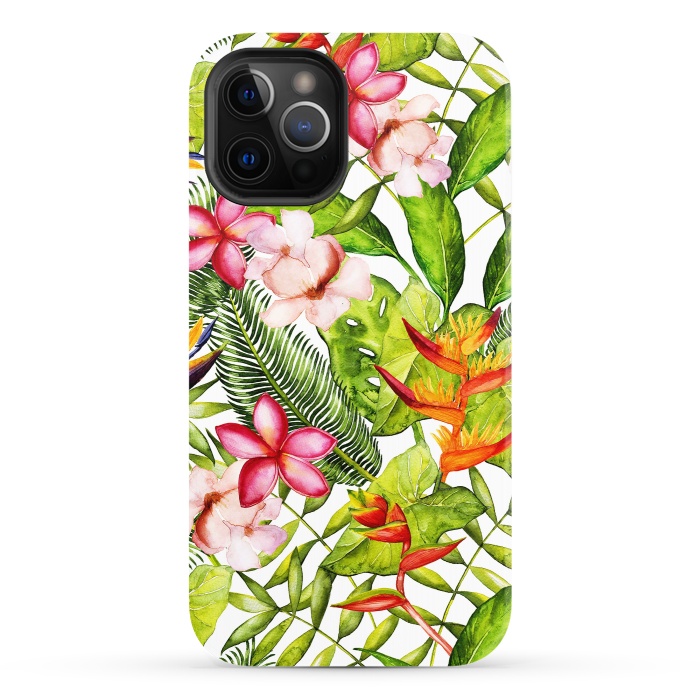 iPhone 12 Pro StrongFit Aloha Tropical Flower Jungle Pattern by  Utart
