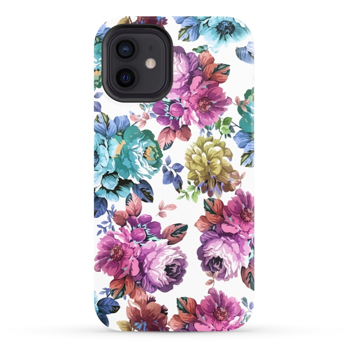 iPhone 12 StrongFit Fluorescent Roses by Creativeaxle