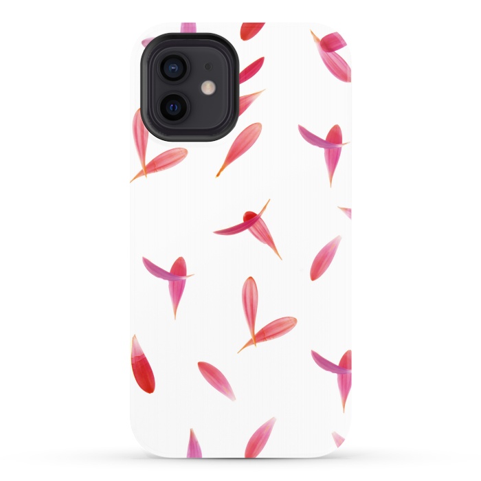 iPhone 12 StrongFit Red Rose Leaves by Creativeaxle