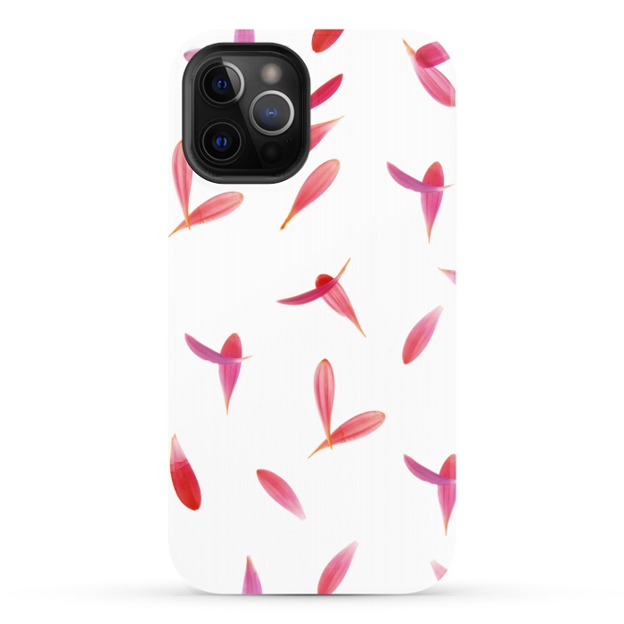 iPhone 12 Pro StrongFit Red Rose Leaves by Creativeaxle