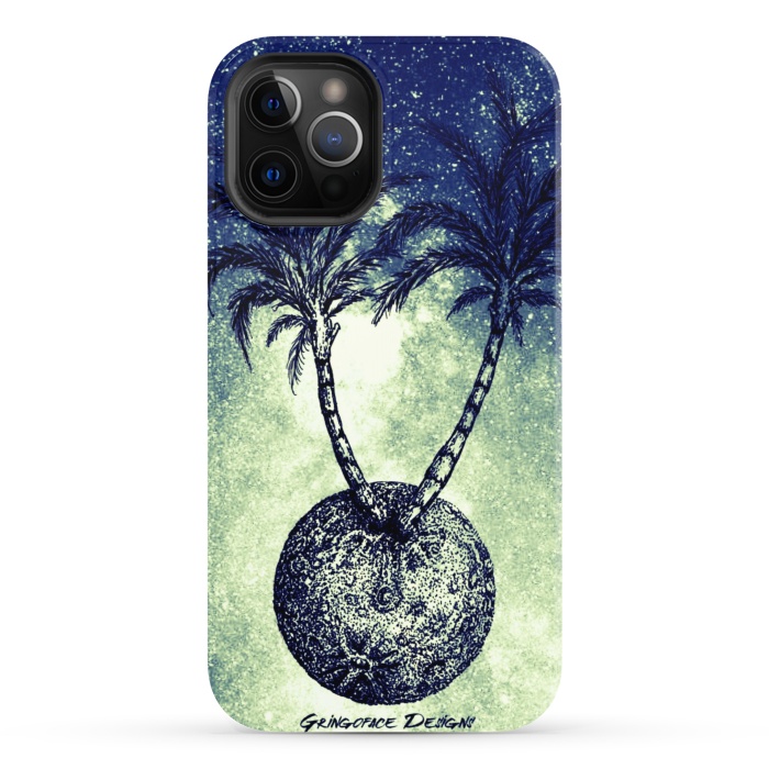iPhone 12 Pro StrongFit Paradise is on the Moon by Gringoface Designs