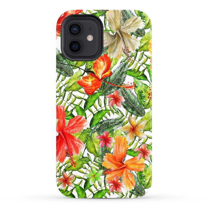 iPhone 12 StrongFit Hibiscus Pattern by  Utart