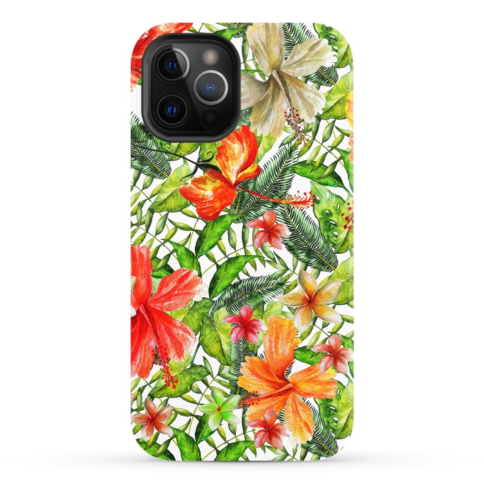 iPhone 12 Pro StrongFit Hibiscus Pattern by  Utart