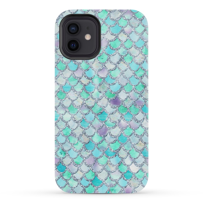 iPhone 12 mini StrongFit Hand drawn mermaid scales  by  Utart