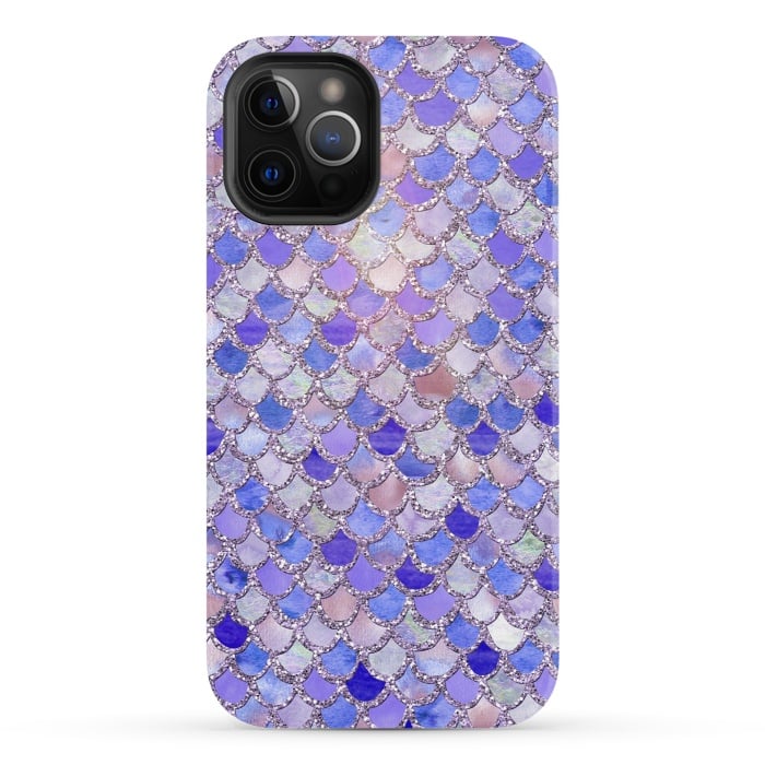 iPhone 12 Pro StrongFit Purple hand drawn mermaid scales by  Utart