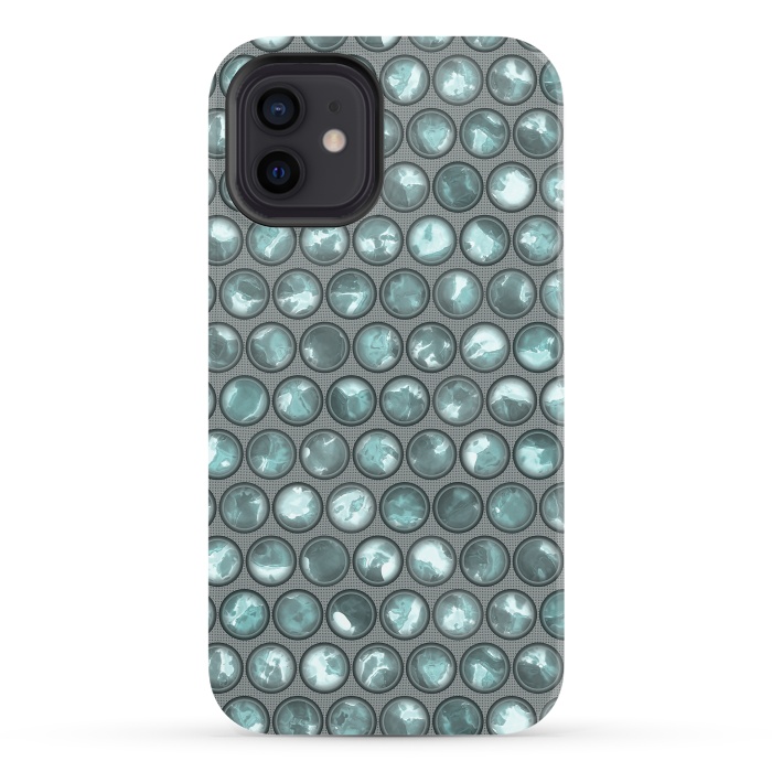 iPhone 12 StrongFit Green Glass Bead Pattern by Andrea Haase