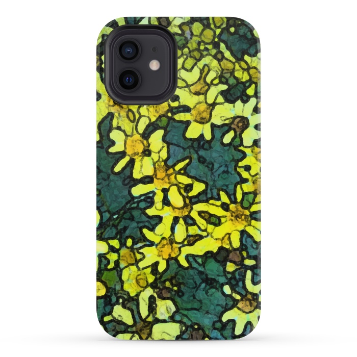 iPhone 12 mini StrongFit Yellow Daisies by Majoih