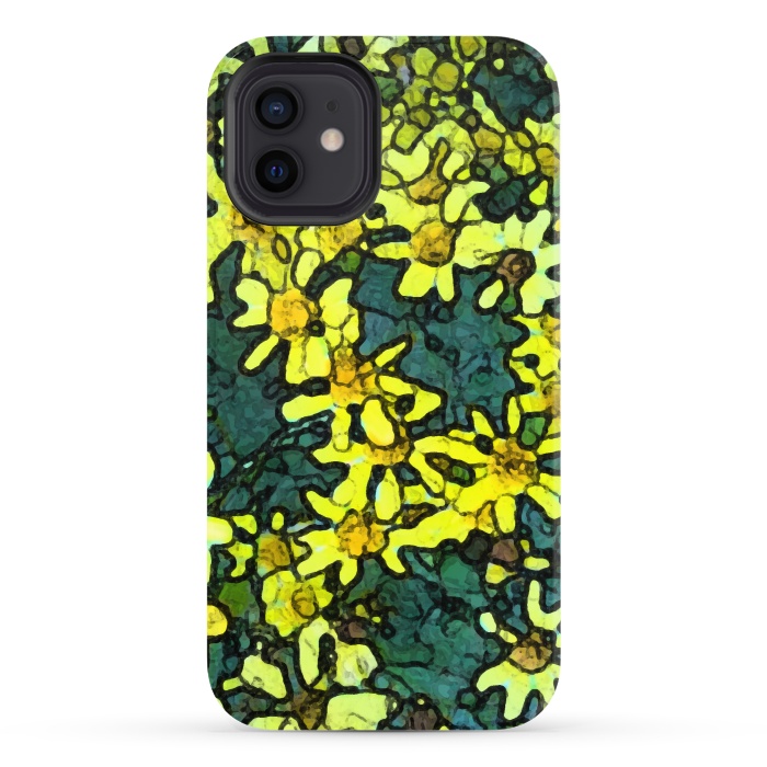 iPhone 12 StrongFit Yellow Daisies by Majoih
