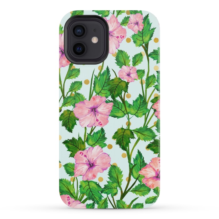 iPhone 12 mini StrongFit Blush Blossom by Uma Prabhakar Gokhale