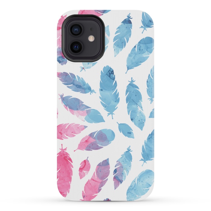 iPhone 12 mini StrongFit Peaceful Feather by Creativeaxle