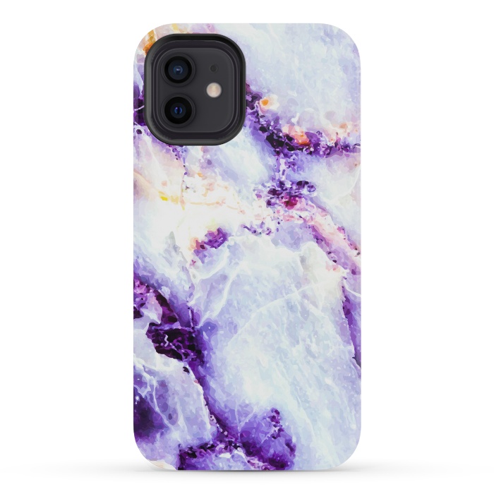 iPhone 12 mini StrongFit Marble violet by Mmartabc