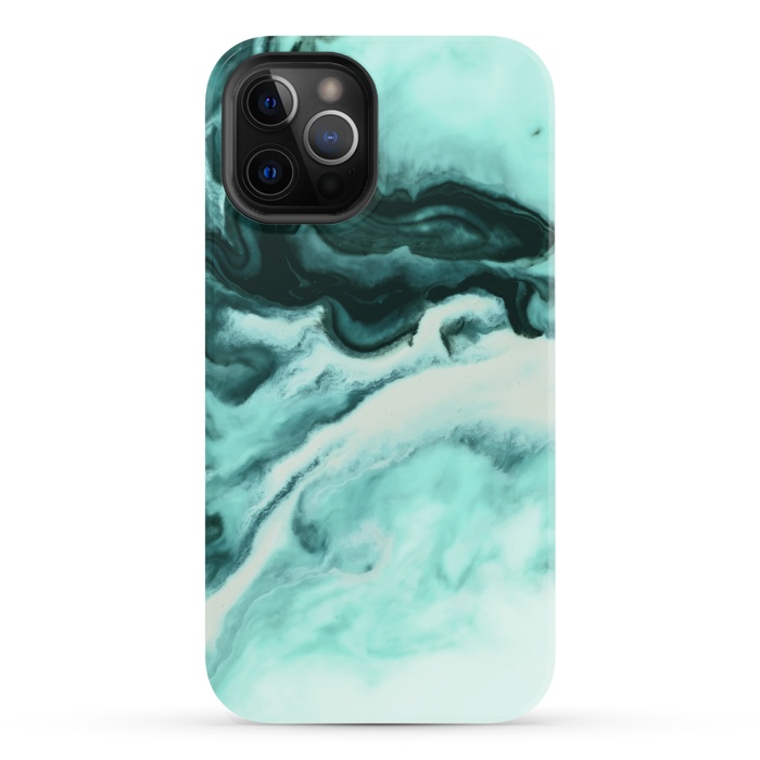 iPhone 12 Pro StrongFit Abstract marbling mint by Mmartabc