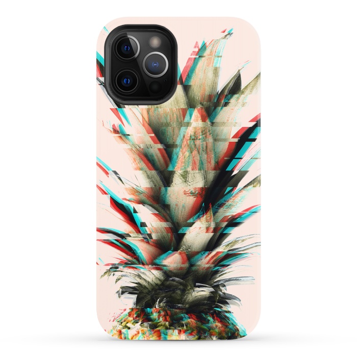 iPhone 12 Pro StrongFit Glitch pineapple by Mmartabc