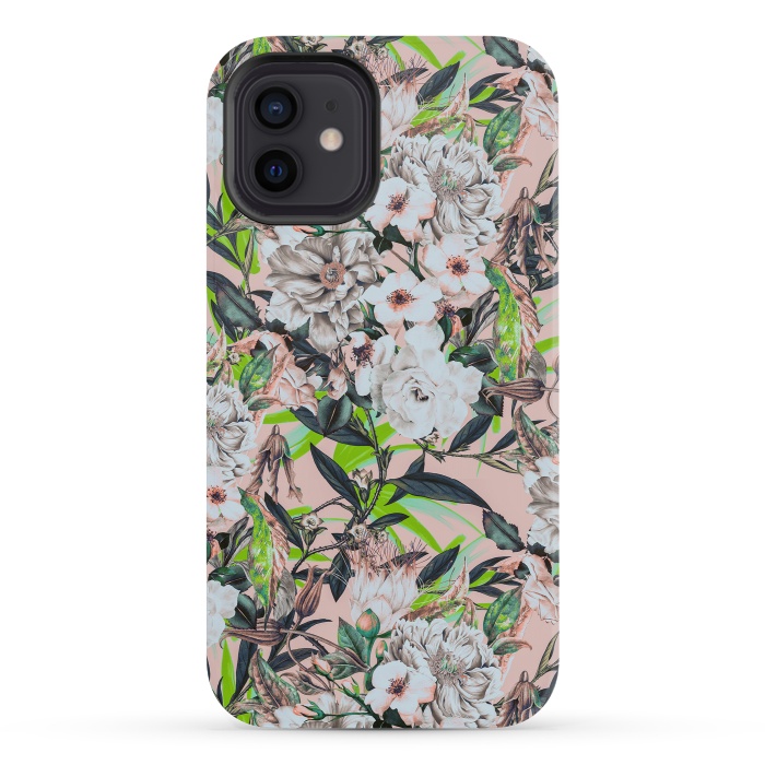 iPhone 12 mini StrongFit Flowering bouquet pink by Mmartabc