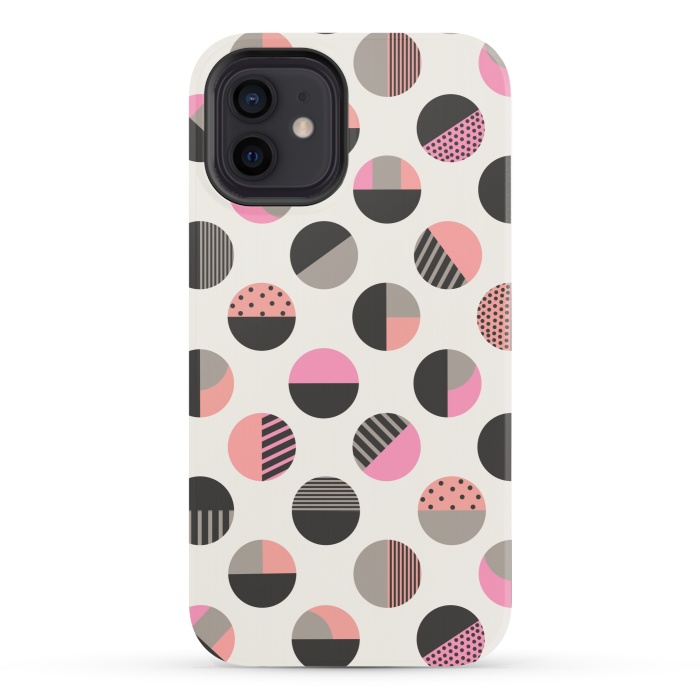 iPhone 12 StrongFit Circles of geometric patterns by Mmartabc