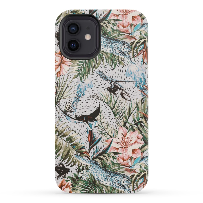 iPhone 12 mini StrongFit Paradisiacal flora and fauna  by Mmartabc