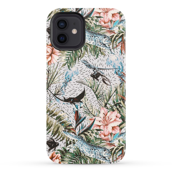 iPhone 12 StrongFit Paradisiacal flora and fauna  by Mmartabc