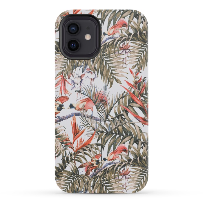 iPhone 12 mini StrongFit Exotic birds in the jungle paradise II by Mmartabc