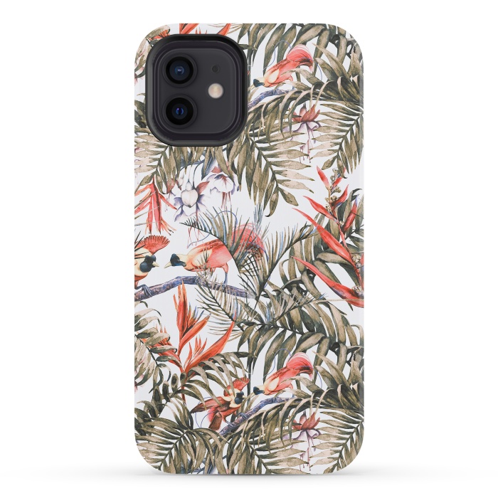 iPhone 12 StrongFit Exotic birds in the jungle paradise II by Mmartabc