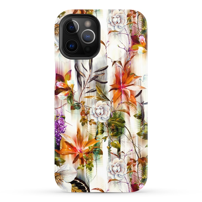 iPhone 12 Pro StrongFit Abstract Motion Blur Floral Botanical by Mmartabc