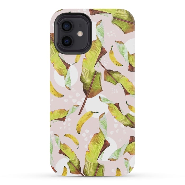 iPhone 12 mini StrongFit Banana leaf and bananas by Mmartabc