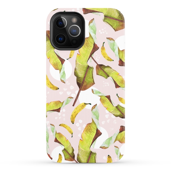 iPhone 12 Pro StrongFit Banana leaf and bananas by Mmartabc