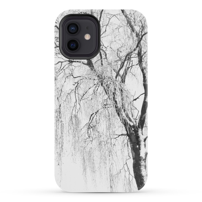 iPhone 12 mini StrongFit White Snow Tree by Alemi