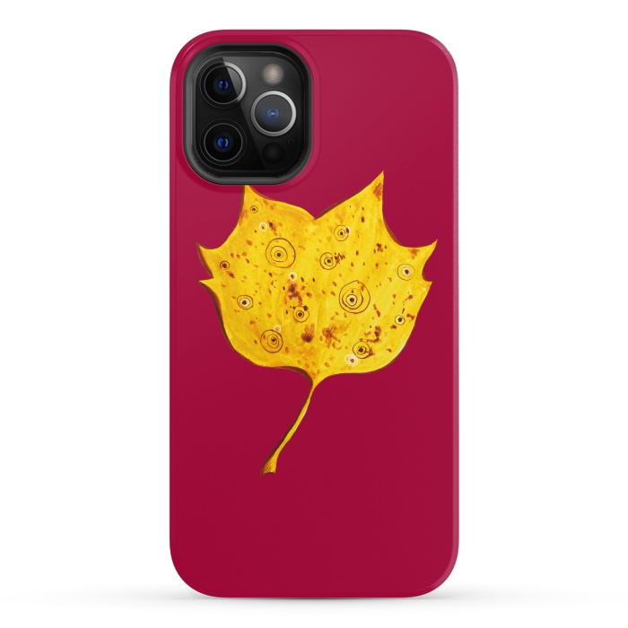 iPhone 12 Pro StrongFit Fancy Yellow Autumn Leaf by Boriana Giormova