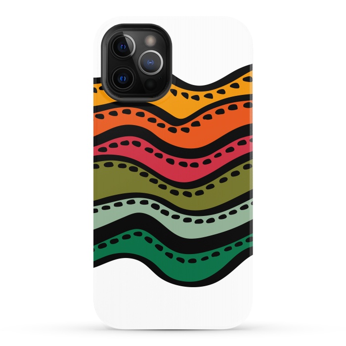 iPhone 12 Pro StrongFit Color Waves by Majoih