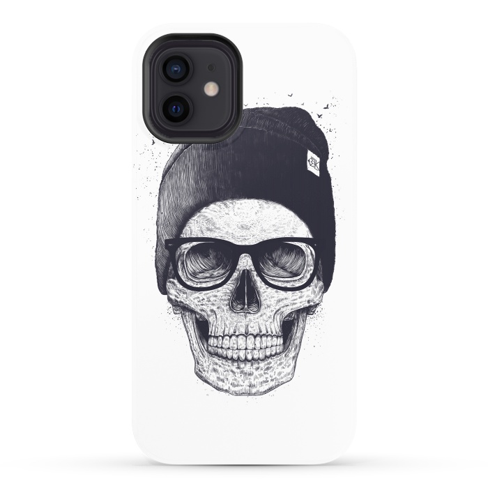 iPhone 12 StrongFit Black skull in hat by kodamorkovkart