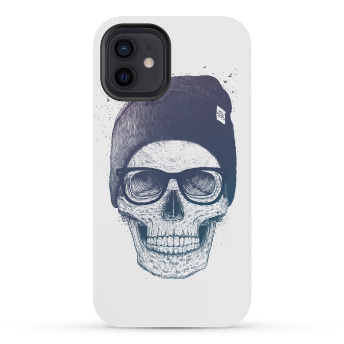 iPhone 12 mini StrongFit Colorful skull in hat by kodamorkovkart