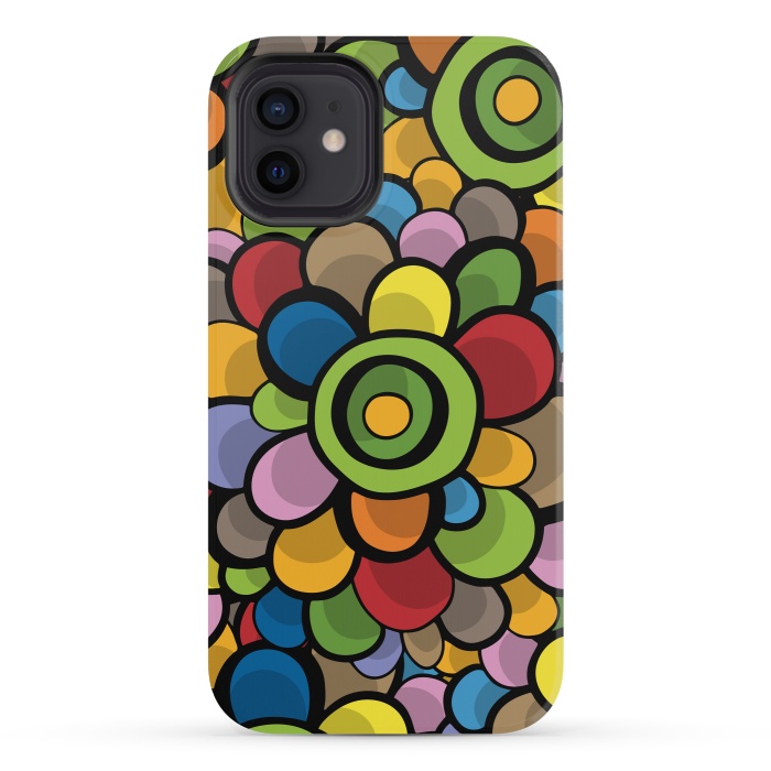 iPhone 12 mini StrongFit Spring Bubble Flower by Majoih