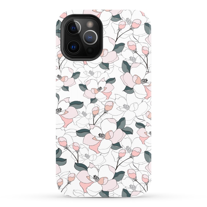 iPhone 12 Pro StrongFit Magnolias by Dunia Nalu