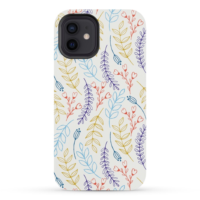 iPhone 12 mini StrongFit Natural Leaves by Creativeaxle