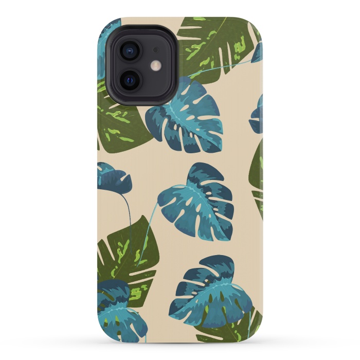 iPhone 12 mini StrongFit Monstera Abstract by Creativeaxle