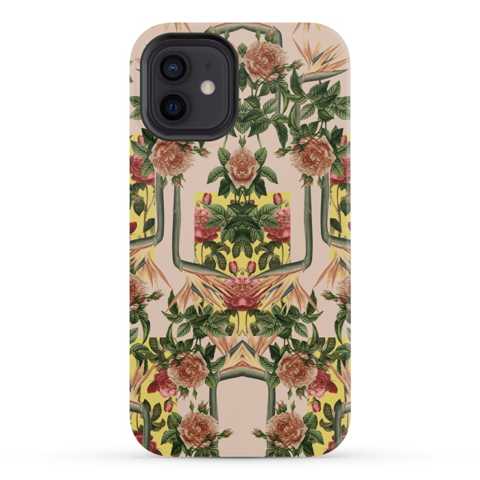 iPhone 12 mini StrongFit Retro Jungle Rose by Zala Farah