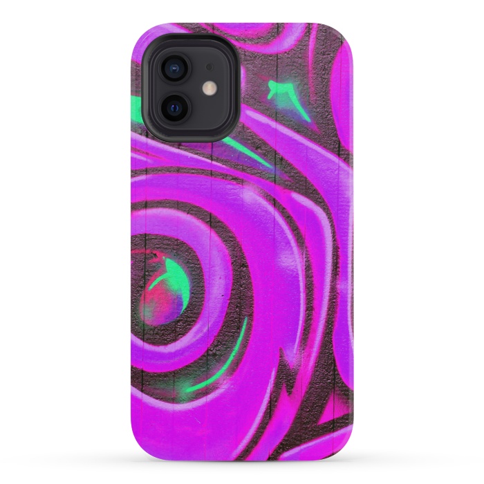 iPhone 12 mini StrongFit Pink Graffiti by Andrea Haase