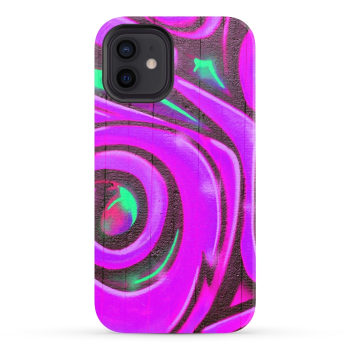 iPhone 12 StrongFit Pink Graffiti by Andrea Haase