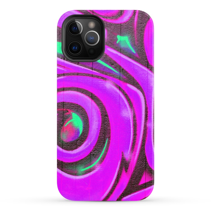 iPhone 12 Pro StrongFit Pink Graffiti by Andrea Haase