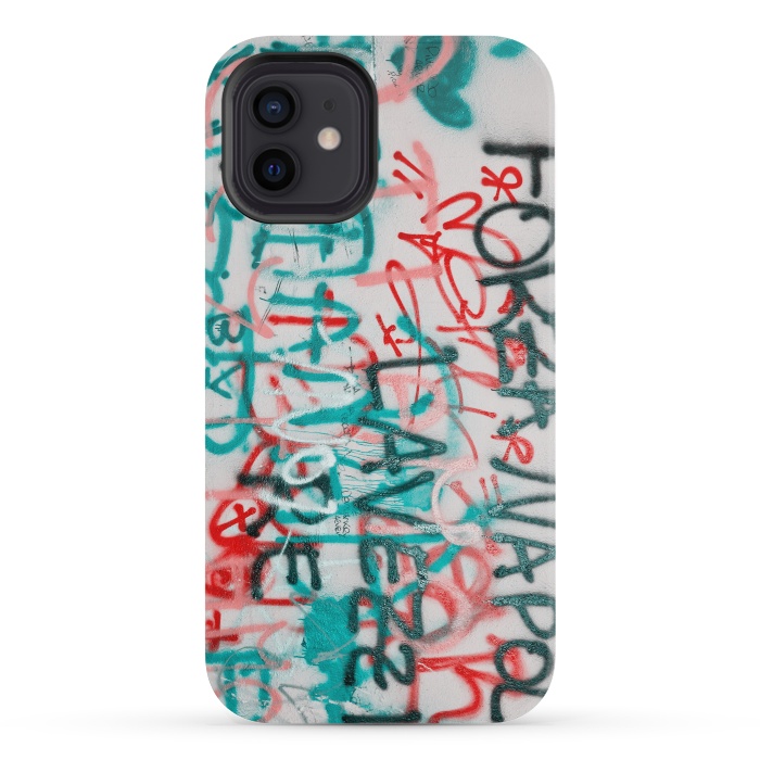 iPhone 12 mini StrongFit Graffiti Text by Andrea Haase