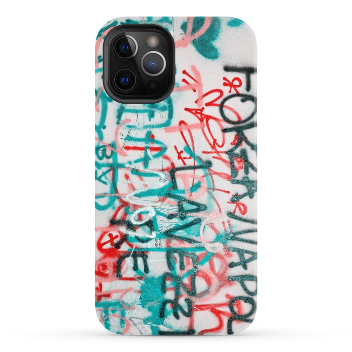 iPhone 12 Pro StrongFit Graffiti Text by Andrea Haase