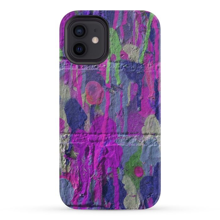 iPhone 12 mini StrongFit Colorful Spray Paint Wall by Andrea Haase