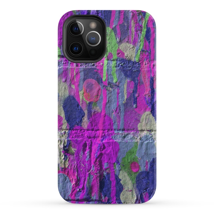 iPhone 12 Pro StrongFit Colorful Spray Paint Wall by Andrea Haase