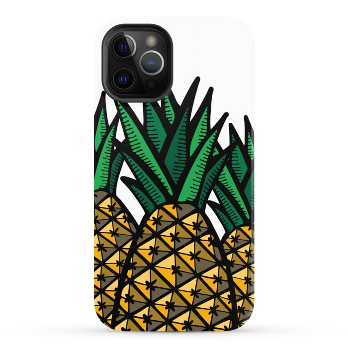 iPhone 12 Pro StrongFit Pineapple Field by Majoih