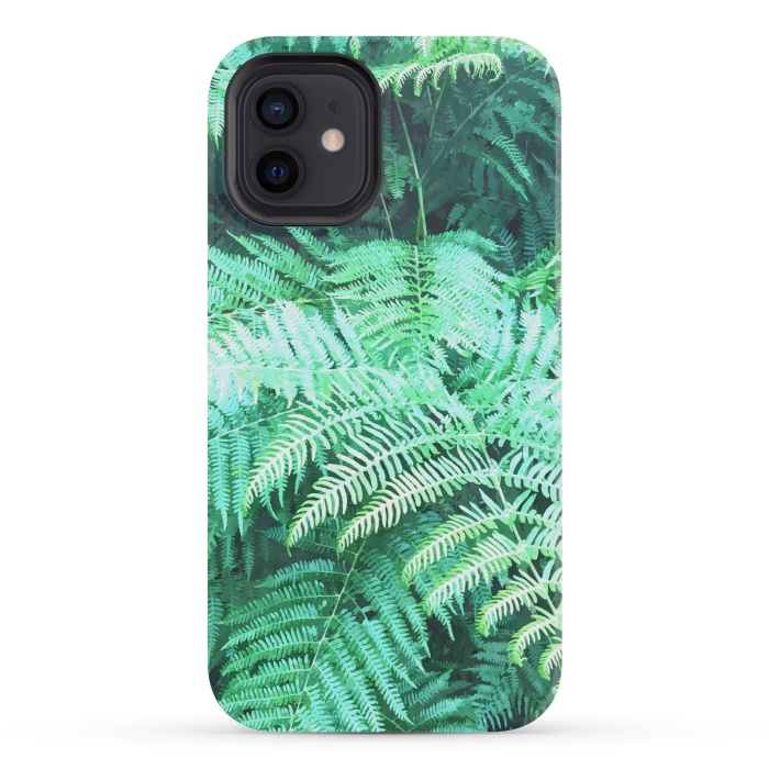 iPhone 12 mini StrongFit Fern Tropical Leaves by Alemi