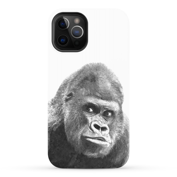 iPhone 12 Pro StrongFit Black and White Gorilla by Alemi