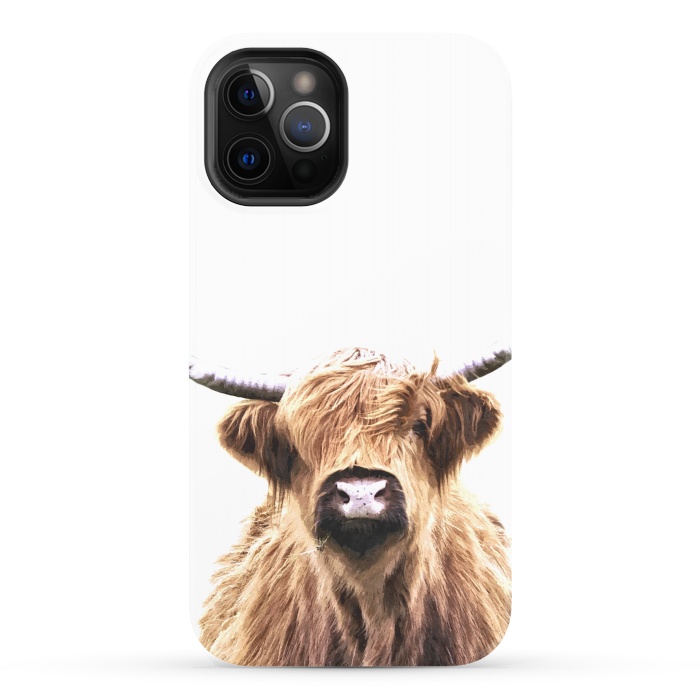 iPhone 12 Pro StrongFit Highland Cow Portrait by Alemi