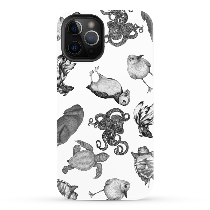 iPhone 12 Pro StrongFit Cute Sea Animals Party by ECMazur 
