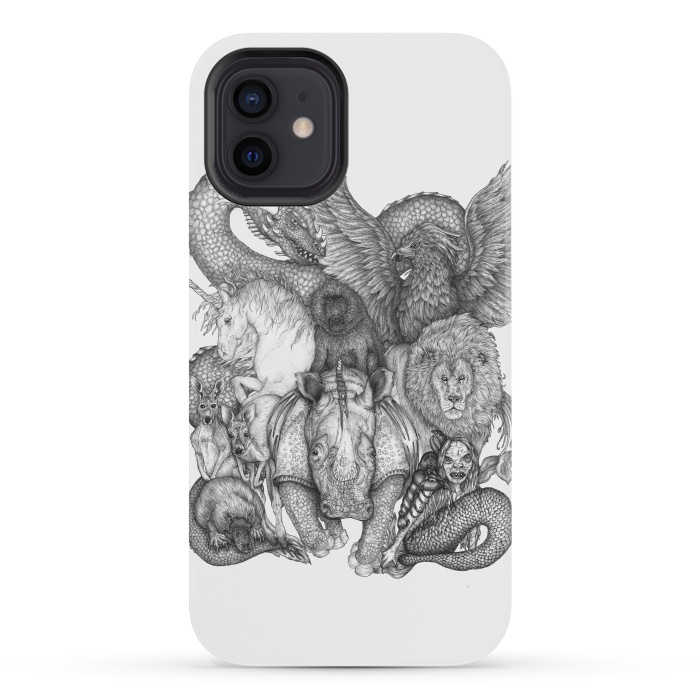 iPhone 12 mini StrongFit The Impossible Menagerie by ECMazur 